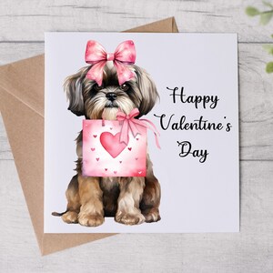 Vom Hund Valentinstag Karte - Hund Mama Karte - Valentinstag Karte - Shih Tzu Hund - Personalisierte Karte