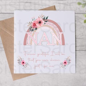 Nan Forever Grateful - Card For Nan - Mother’s Day Card - Birthday Card - From Grandkids - Personalised Card - Greeting Card