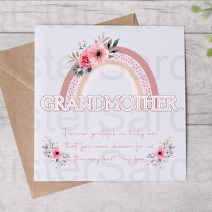 Abuela eternamente agradecida - Tarjeta para abuela - Tarjeta para el día de la madre - Tarjeta de cumpleaños - Tarjeta personalizada - Tarjeta de felicitación