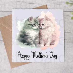 Carte de fête des mères du chat - carte de maman chat - carte drôle - carte de fête des mères - carte personnalisée - carte de chat