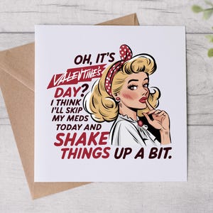 Dia das Galentine - Cartão engraçado do Dia das Galentines - Cartão do Dia dos Namorados - Melhores amigas - Cartão para melhor amiga - Cartão personalizado