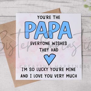 Il papà che tutti vorrebbero avere - Biglietto per la festa del papà - Biglietto divertente - Biglietto di compleanno - Biglietto personalizzato - Biglietto per la festa del papà