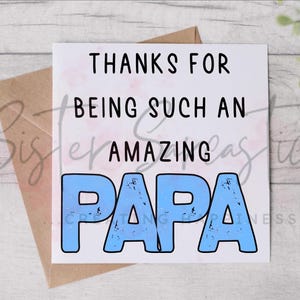Grazie per essere un papà straordinario - Biglietto per la festa del papà - Biglietto di compleanno - Biglietto divertente - Biglietto personalizzato - Biglietto per la festa del papà