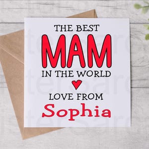 La mejor mamá del mundo - Tarjeta del día de la madre - Tarjeta para mamá - Tarjeta de cumpleaños - Tarjeta de Navidad - Tarjeta personalizada - Tarjeta de felicitación