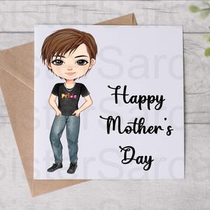 Carte de fête des mères - carte pour maman - fierté - mamans LGBT - pour mes deux mamans - carte d'anniversaire - carte personnalisée - carte de voeux - fête des mères