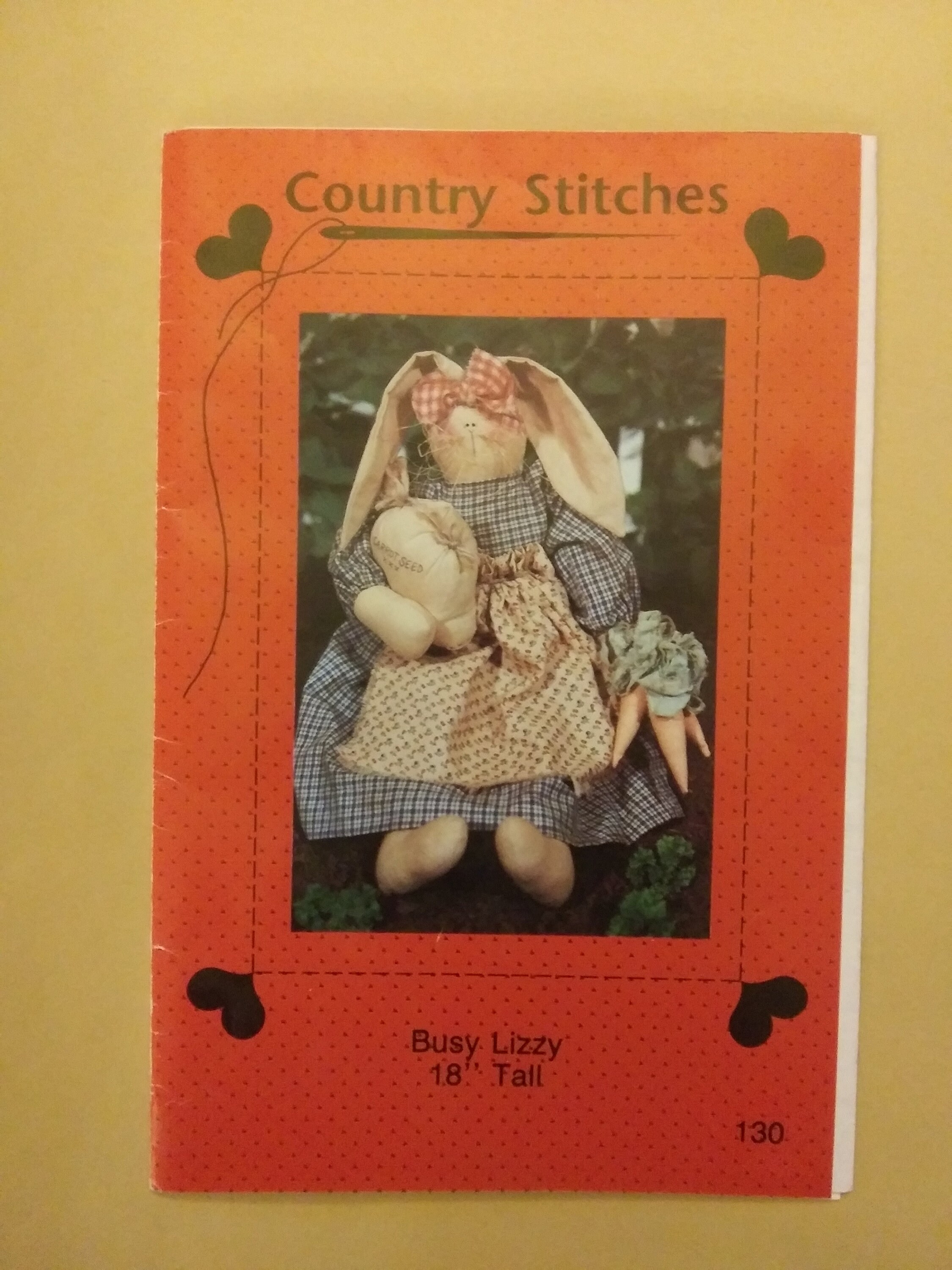 Pattern busy Lizzy Stuffed Bunny With Carrots Etsy