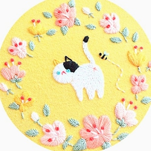 Modern Kit - Cute kitty/Bee - Full craft kit