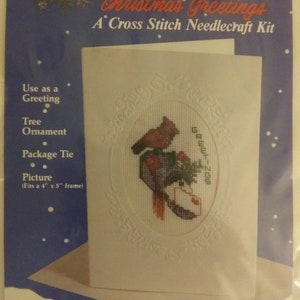 Kit completo - Kit de tarjeta de punto de cruz "Felicitaciones de Navidad"