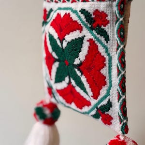 Authentic Wixárika Cross-Stitch Morral | Traditional Mexican Embroidery