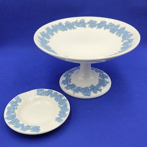 Vintage Wedgwood of Etruria Barlaston Pedestal Dish and Ashtray.England.@BendisCollectibles.