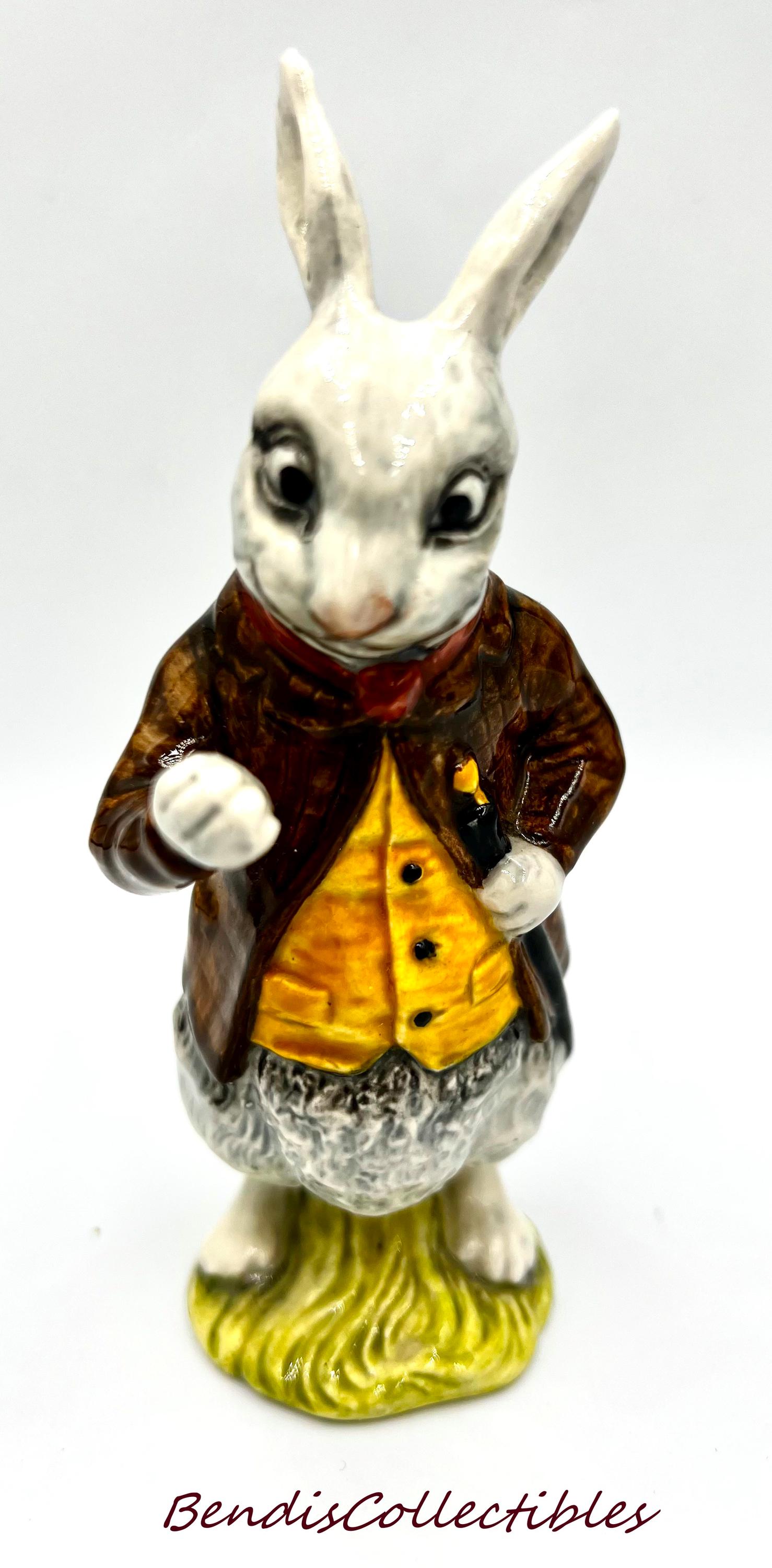 Vintage Beswick White Rabbit Figurine: Alice in Wonderland. Royal
