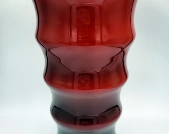 Vintage Holmegaard Red Glass Vase - Karen Blixen Danish Design