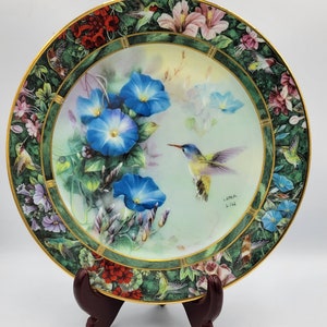 Vintage Lena Liu &quot;The Violet-Crowned Hummingbird&quot; plate. @BendisCollectibles