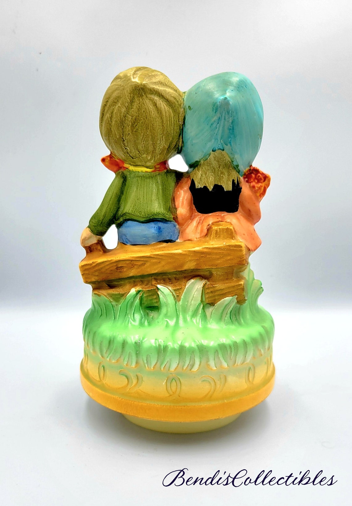 Vintage 1970's Music Box Figurines Porcelain. Japan. Bunny Etsy Hong Kong