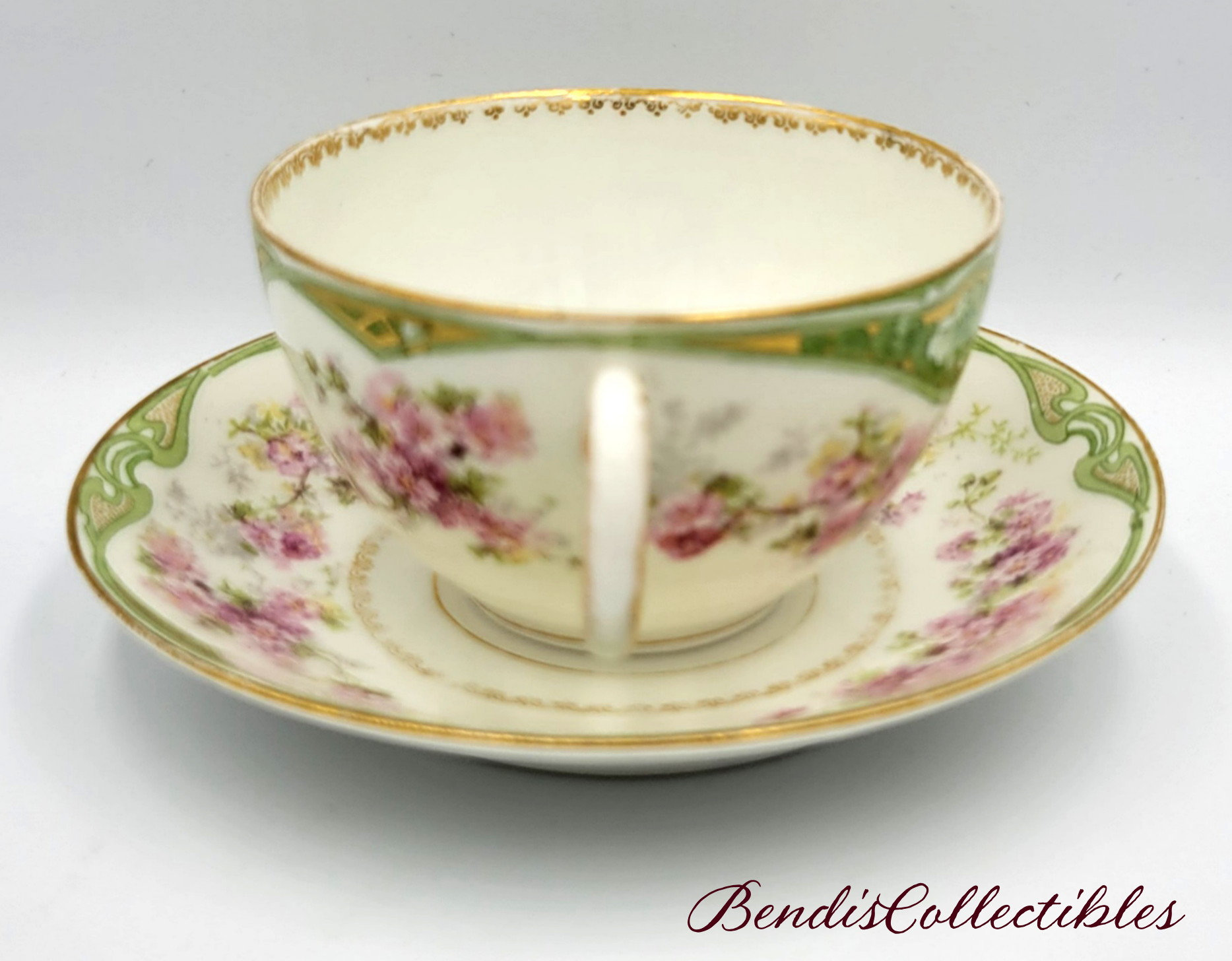 Antique GDA Limoges CH Field Haviland France Cup saucer creamer