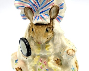 Vintage Royal Doulton Beatrix Potter Lady Mouse in Mop Cap