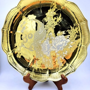 Vintage Peacock 24K Gold Plate.Made in Japan Imported for Giftcraft Toronto.  @BendisCollectibles