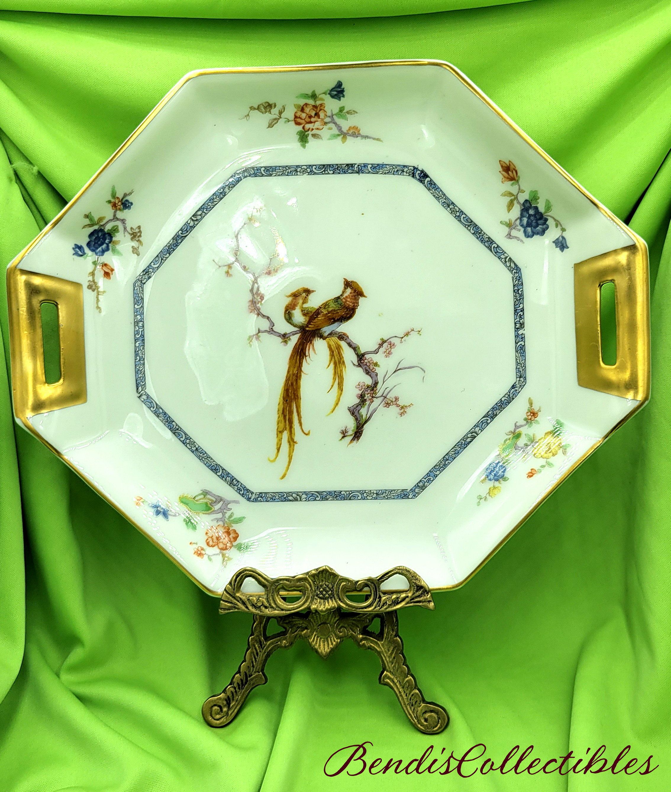 Antique Limoges Tray: Theodore Haviland Eden Birds of Paradise