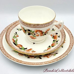 Antique Balmoral Imari Trio Cup Saucer Desert Plate. Bamoral England. @BendisCollectibles