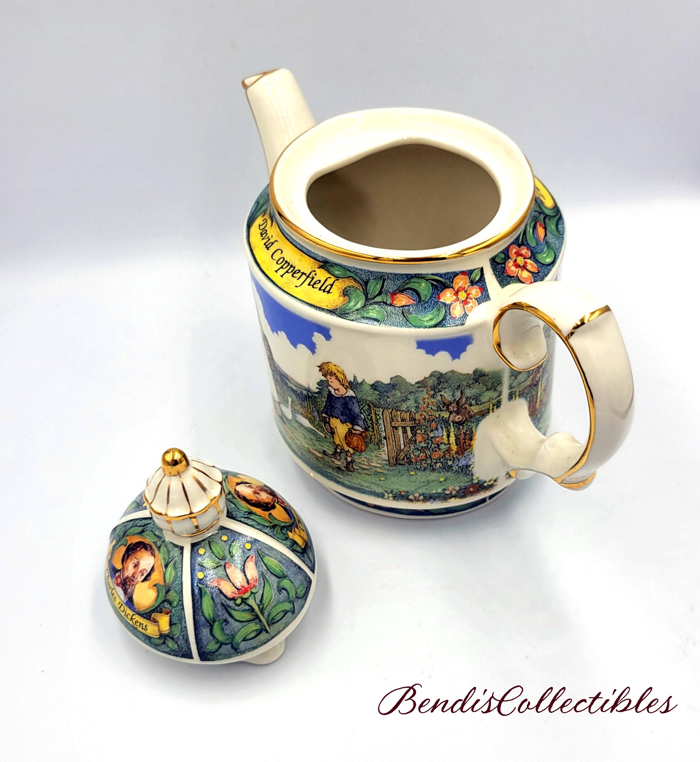 Vintage James Sadler Charles Dickens David Copperfield Teapot
