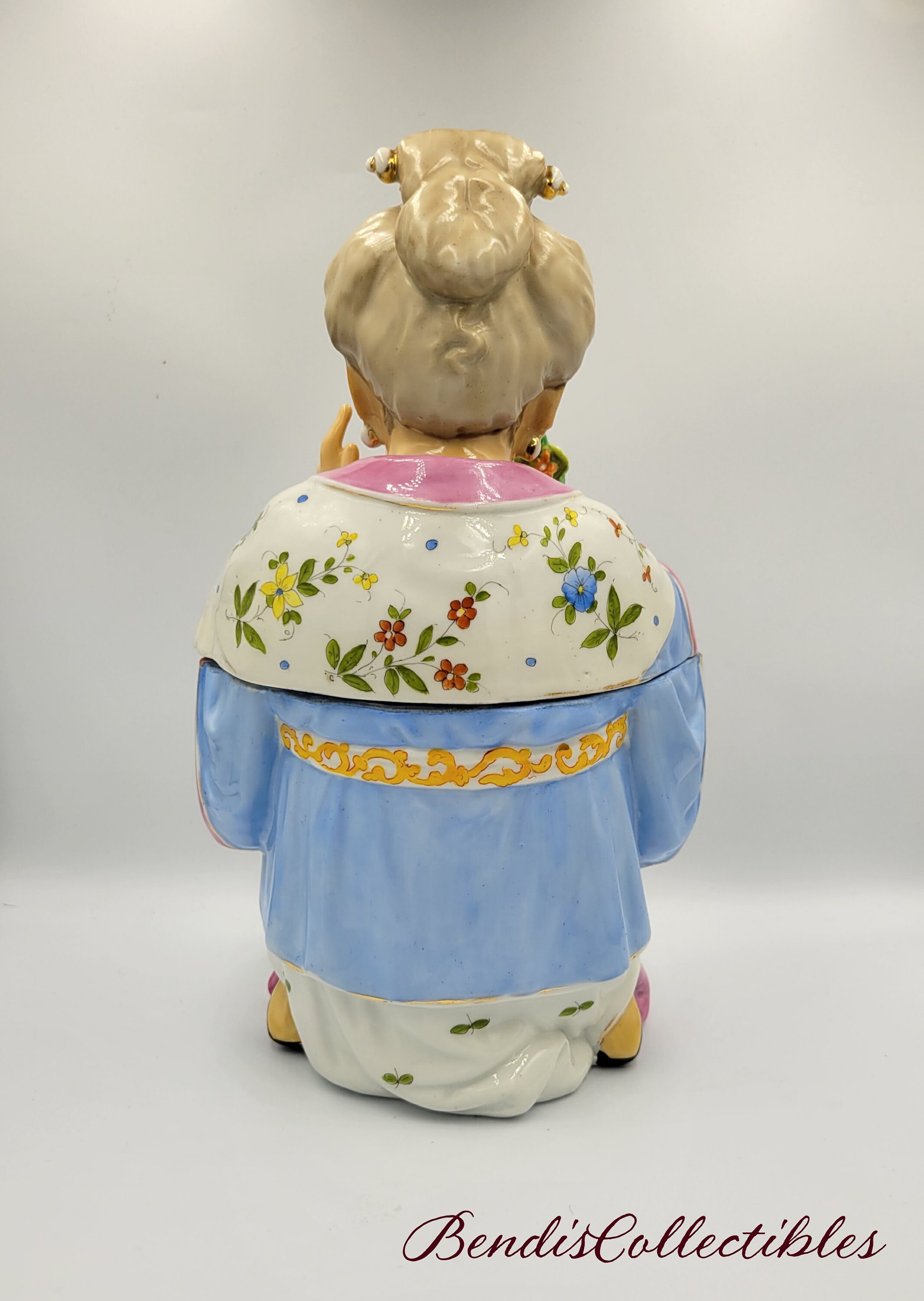 japangranny Vintage Old Japan Granny in Blue Kimono Cookie Jar. Japan.asian Oriental  Geishas Japanese Jar.@bendiscollectibles - Etsy