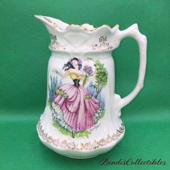 JAMES KENT ジェームスケント　OLD FOLEY　ケーキスタンド　苺 Vintage Old Foley Woman Dancing Pitcher and Cake Plate.james Kent