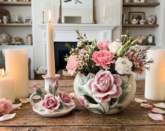 Franz Porcelain Butterfly Vase: Sculptured Papillon Collection