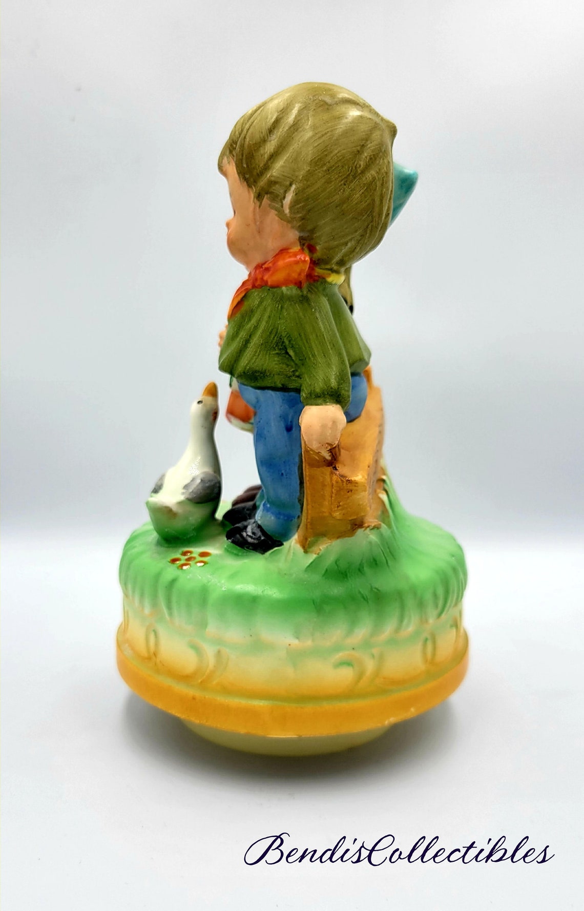 Vintage 1970's Music Box Figurines Porcelain. Japan. Bunny Etsy Hong Kong