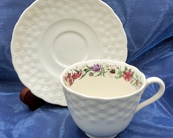 Spode Archive Collection Cranberry Girl at Well Cup & Saucer Set