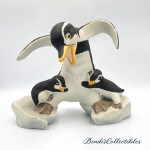 Vintage The Franklin Mint familie pinguïnbeeldje 'Which Way'. @BendisCollectibles