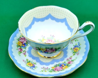 Vintage Royal Albert Prudence Teaset. Blue and Yellow Prudence cup saucer.@BendisCollectibles