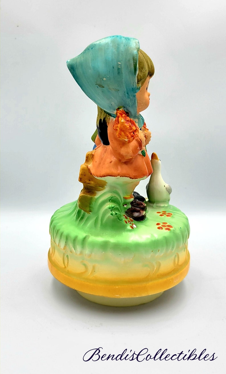 Vintage 1970's Music Box Figurines Porcelain. Japan. Bunny Etsy Hong Kong