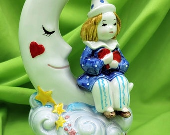 Vintage Clown Nursery Music Box. Plays "Catch a Falling Star". @BendisCollectibles