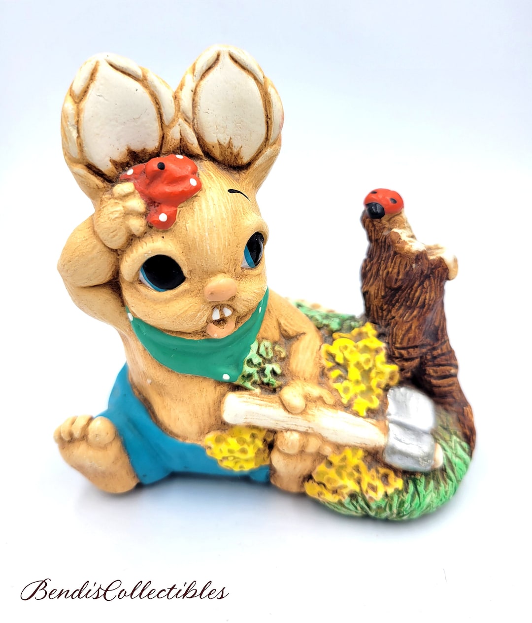 Vintage Pendelfin Rabbit Figurine Stoneware. England Bunny Woodlander ...