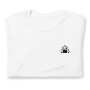 Onigiri Embroidered T-shirt Unisex | Tokyo inspired Japanese onigiri sushi rice ball t shirt | perfect gift for food lovers