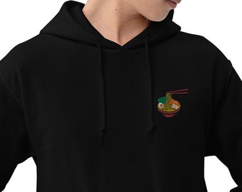 Sudadera con capucha bordada de ramen / Sopa de fideos japonesa, inspirada en Tokio