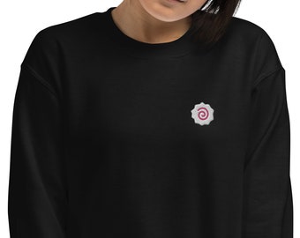 Sudadera de pastel de pescado bordada Unisex / Suéter de dibujos animados de Narutomaki japonés / Sopa de fideos