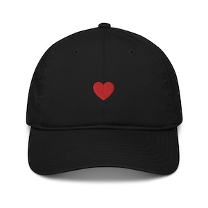 Love Heart Embroidered Baseball Cap | Dad Hat | Ecofriendly, minimalistic hat