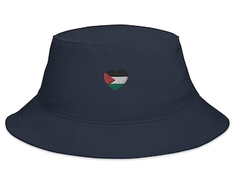 Sombrero de pescador con forma de corazón de Palestina
