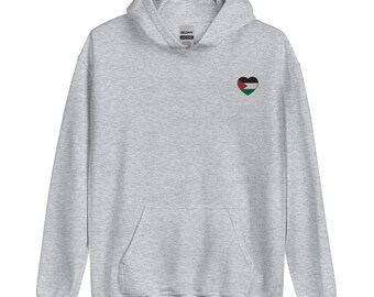 Palestine Flag Unisex Hoodie | ALL PROFITS DONATED | Stop the Genocide | Embroidered Hoodie