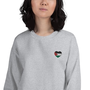 Palestine Flag Unisex Sweatshirt | ALL PROFITS DONATED | Stop the Genocide | Embroidered sweater