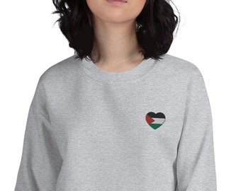 Palestine Flag Unisex Sweatshirt | ALL PROFITS DONATED | Stop the Genocide | Embroidered sweater