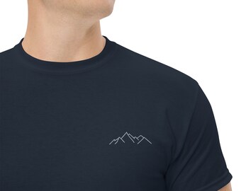 Mountain Range T-shirt Unisex | Mountain range peaks hiking Tee | Patagonia Mt Fuji inspired
