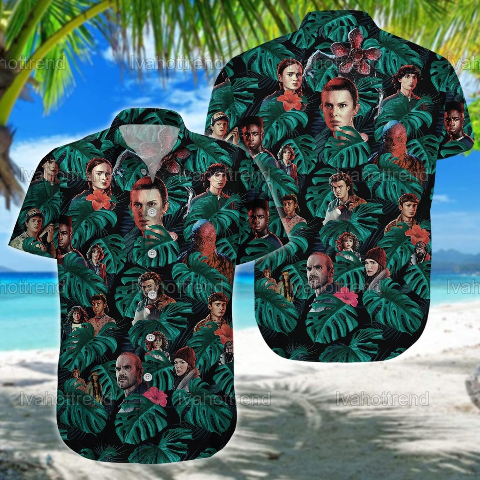 ST Characters Tropical Hawaiian Shirt ST Characters Tropical Hawaiian Shirt