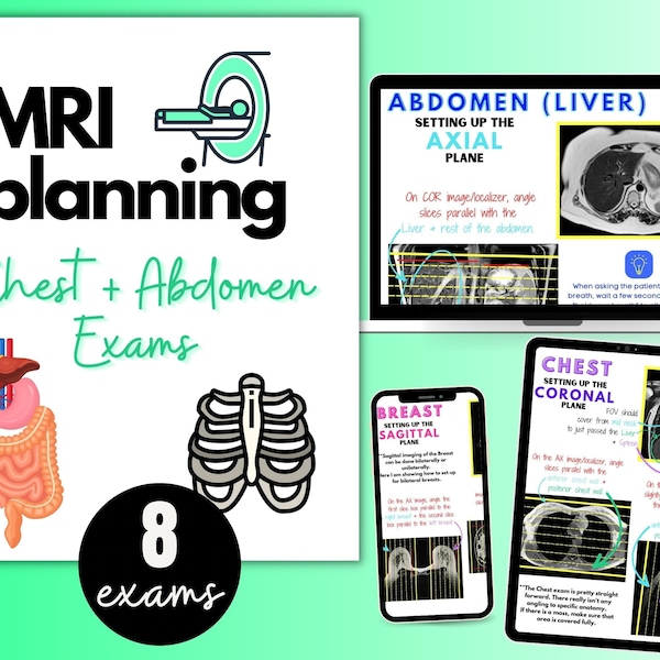 MRI Planning Chest and Abdomen, MRI Positioning, mri, mri study guide, mri notes, ARRT, Armrit, Mri tech, digital mri notes, mri registry