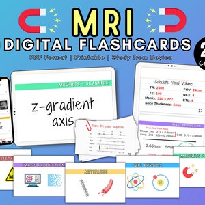 MRI Karteikarten, ARRT ARMRIT Studienführer, MRI Karteikarten, MRI Tech, MRI Register, MRI Studenten, Radiologie Notizen, MRI Notizen, Rad Tech MRI