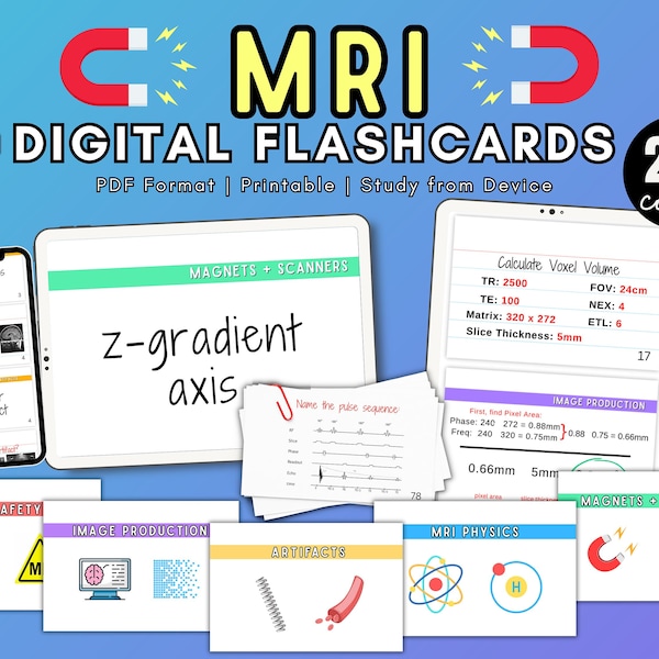 MRI Flashcards, ARRT ARMRIT Study Guide, mri flash cards, mri tech, mri registry, mri Student, radiology notes, mri notes, Rad tech mri