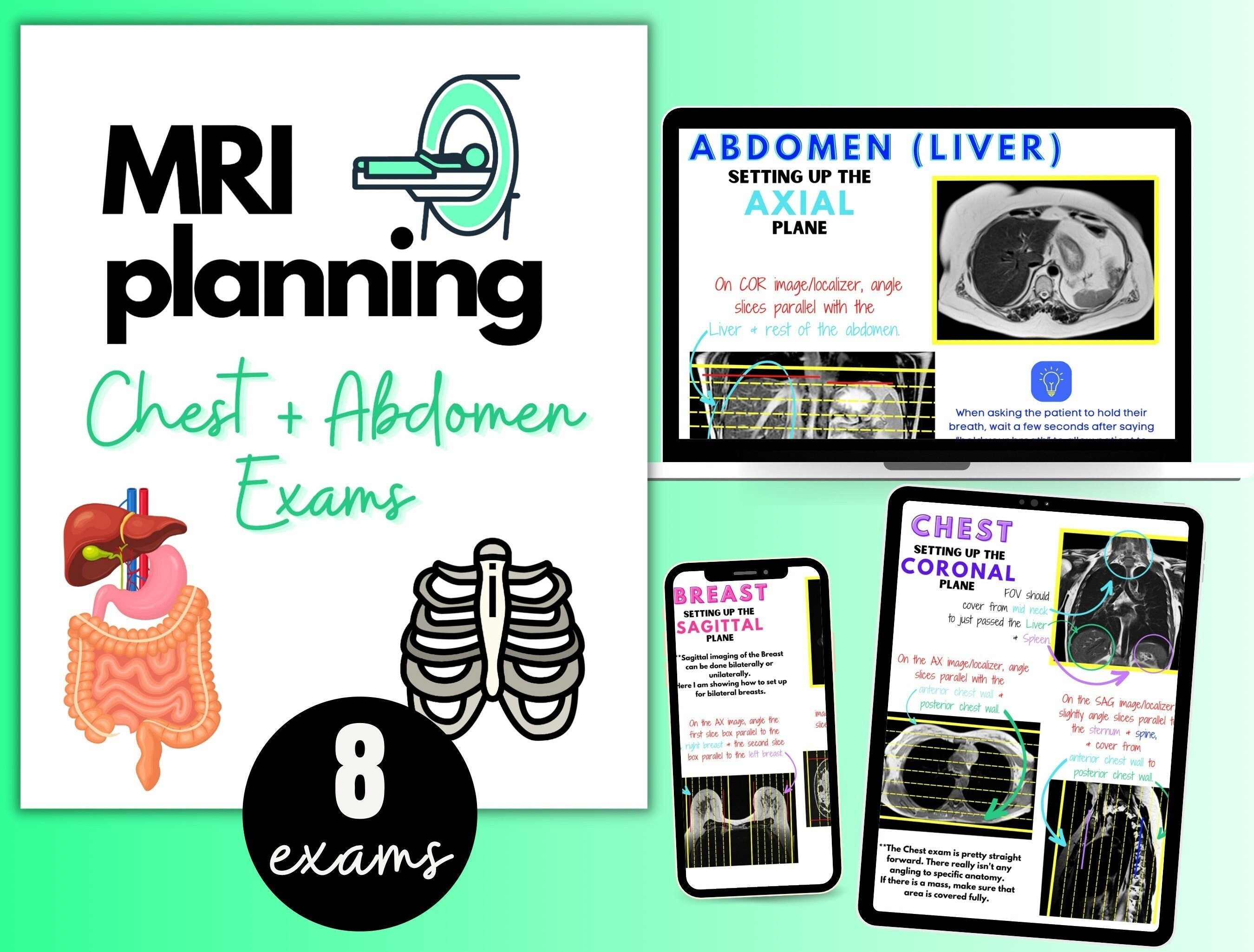 MRI Planning Chest and Abdomen, MRI Positioning, Mri, Mri Study Guide