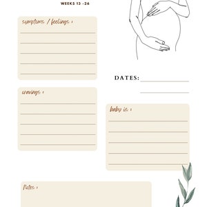 Printable PDF Planner Pregnancy Journal Printable Pregnancy - Etsy