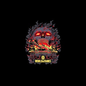 World of Tanks Halloween Light Fire Skull | INSTANT DOWNLOAD | PNG Printable | Digital Print Design